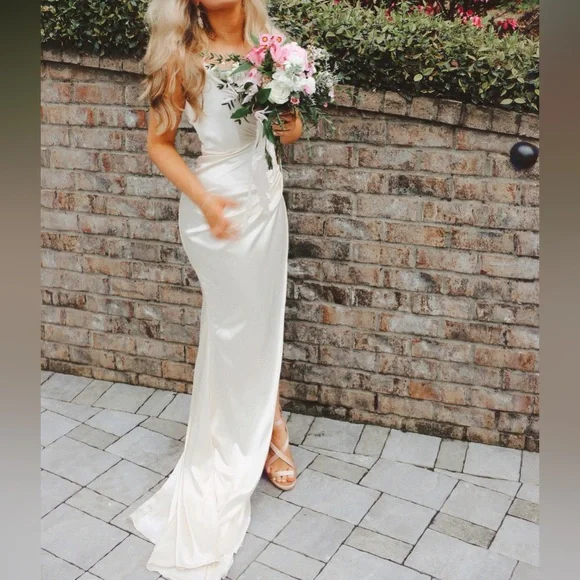 sachin and babi light blue dress Moda Glam Boutique Penelope High Slit Dress